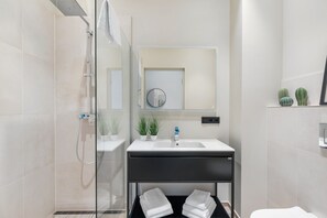 Shower, hair dryer