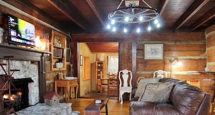 Rustic Retreat, a pre Civil War log cabin.