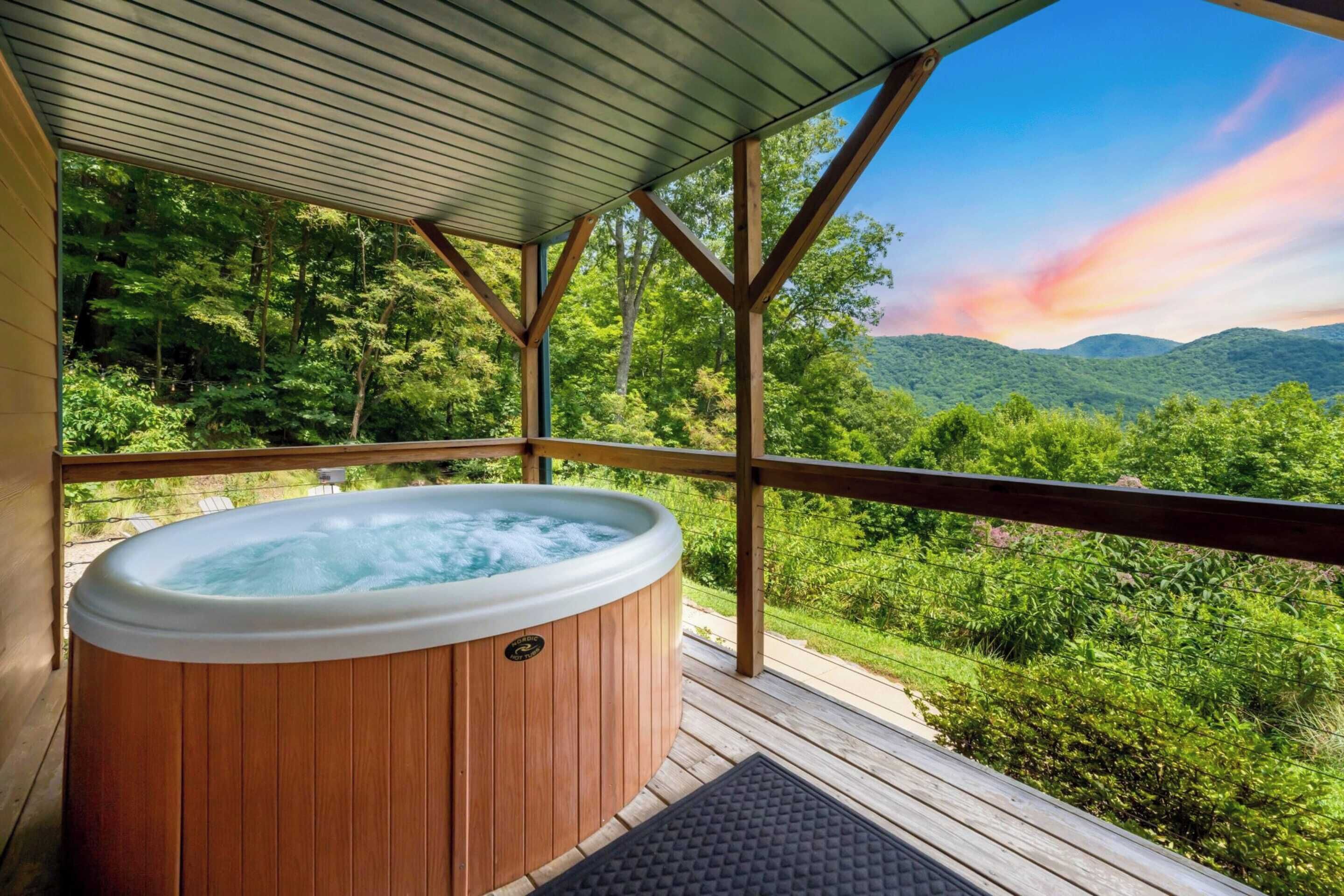 Outdoor spa tub