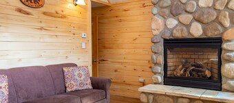 Located on the river, facing the Mountains
