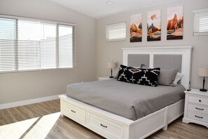 4 bedrooms, iron/ironing board, travel cot, WiFi