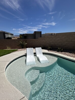 Outdoor pool - 4BR Oasis • Heated Pool and Spa • Near Golf & Casinos (Mesquite)