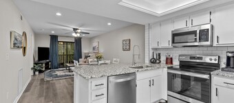 Beautiful 2 bedroom 2 bathroom condo with balcony overlooking creek. The sleeping arrangements for this property are 2 queen beds.