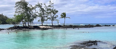 Sun-loungers, beach towels