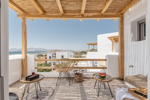 Superior tweepersoonskamer, uitzicht op zee | Terras
