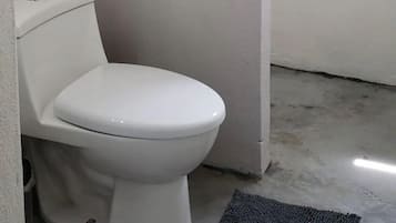 Ducha, toallas, jabón, shampoo