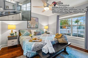 5 habitaciones, escritorio y tabla de planchar con plancha