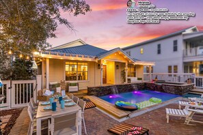 A heated pool - 3min walk to private beach access, saltwater spa & pool (Destin)