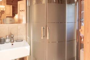 Shower, hair dryer