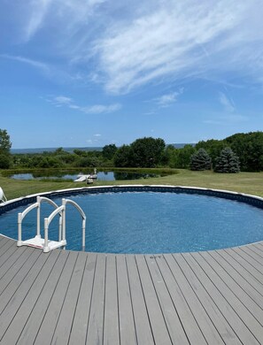 Outdoor pool, a heated pool - Beautiful Chalet with VIEWS/Pool/Hot tub/Pond! (Dansville)