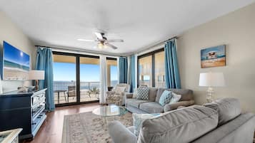 TV, DVD player, stereo