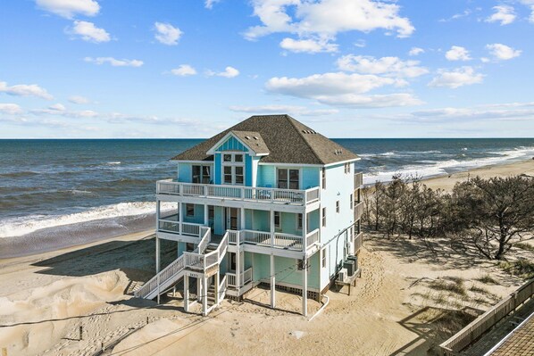 Exterior - 7042- Whistling Oyster, Dog Friendly Oceanfront Home with Hot Tub and Pool Table (Rodanthe)