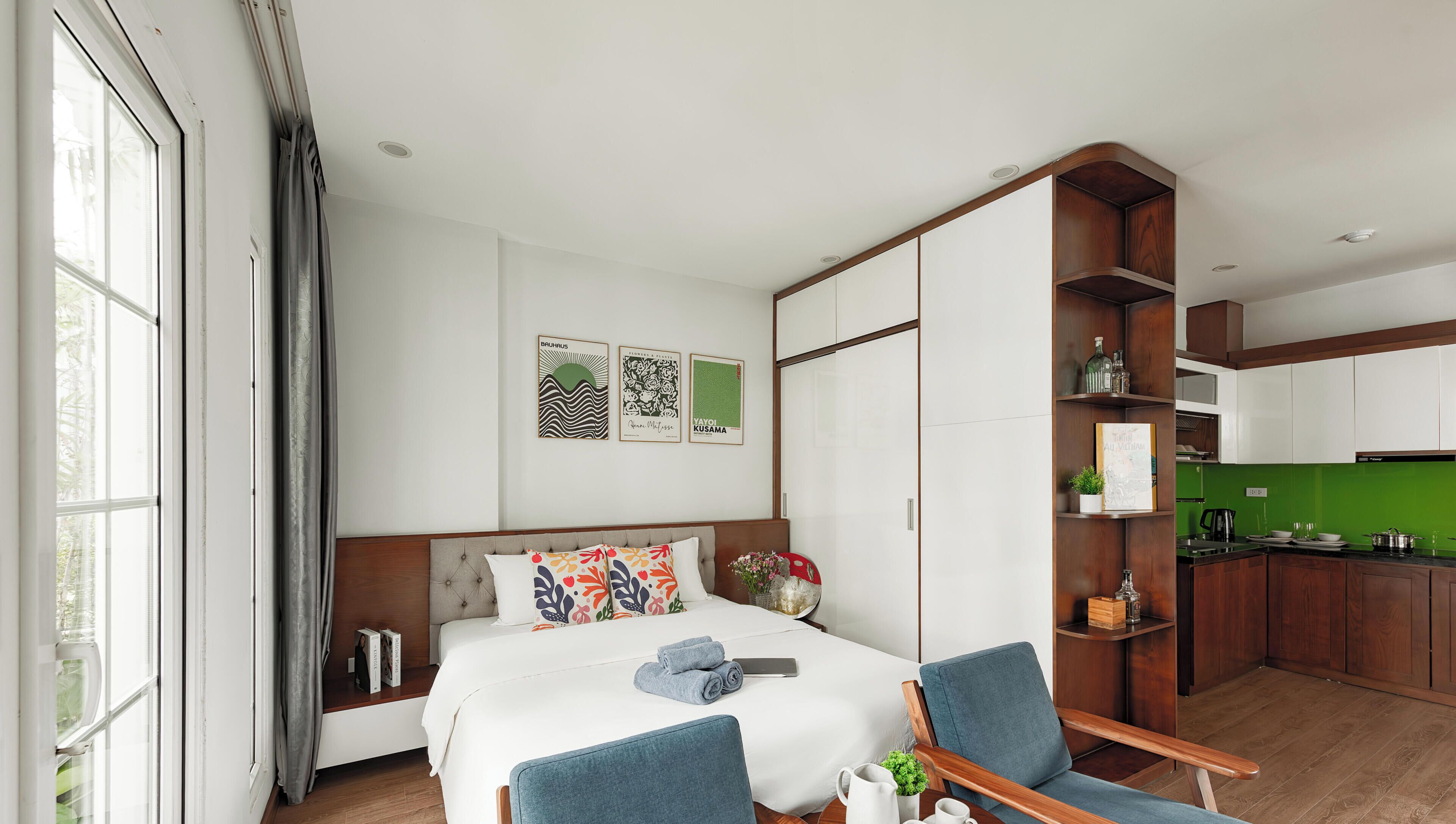 1 Schlafzimmer, individuell dekoriert, individuell eingerichtet