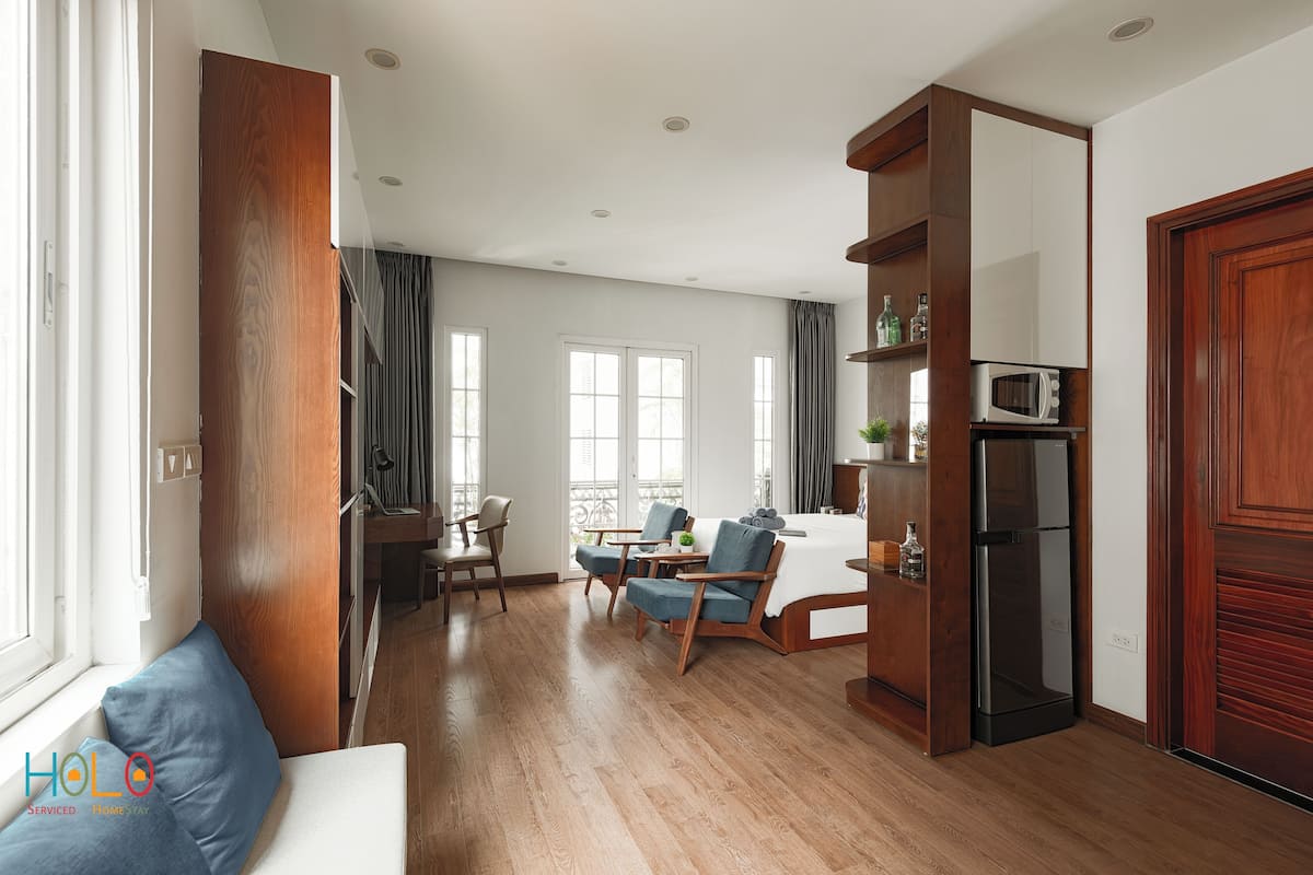 1 Schlafzimmer, individuell dekoriert, individuell eingerichtet