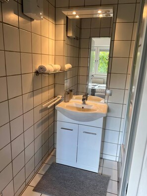 Shower, hair dryer, towels - Gartenparadies Apartment  in Urbar (Urbar)