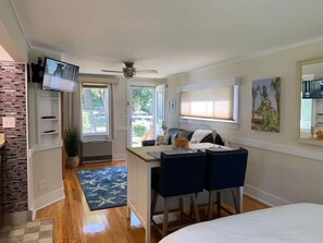 Desk, iron/ironing board, travel cot, free WiFi