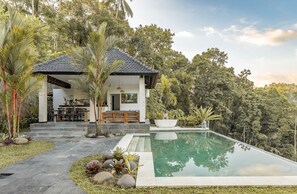 Pool - Villa with sunrise view over volcano (Bali)