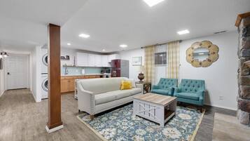 Smart TV, fireplace, video games, foosball