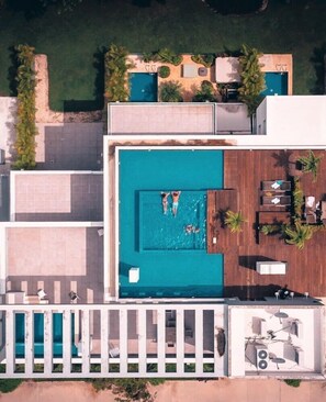 Outdoor pool - Relax by the Pool | Private Terrace & Beach Access (Playa del Carmen)