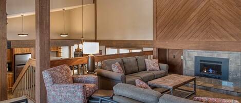 TV, fireplace, DVD player