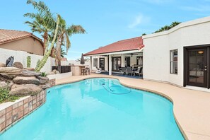 Et oppvarmet basseng