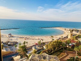 Panoramic Apartment | Desk, blackout drapes, soundproofing, iron/ironing board