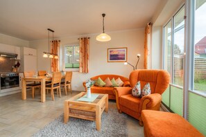 Télévision, cheminée, lecteur de DVD, livres