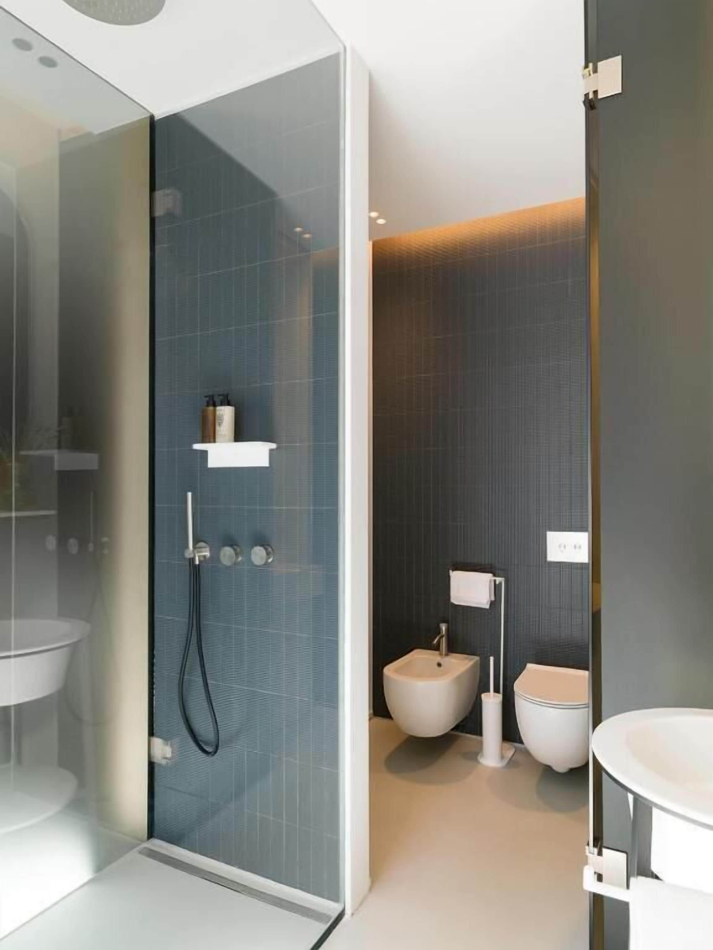 Rainfall showerhead, bathrobes, slippers, bidet