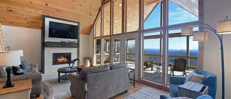 Télévision, cheminée, jeux vidéo, espaces bureaux