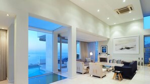 Ferienhaus, 5 Schlafzimmer, barrierefrei, Balkon | Wohnbereich