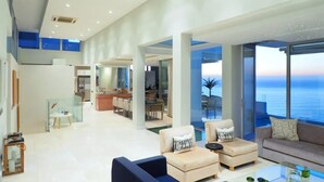 Ferienhaus, 5 Schlafzimmer, barrierefrei, Balkon | Wohnbereich