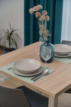 Dining - Functional Studio in Wroclaw | Balcony and Workspace (Wroclaw)