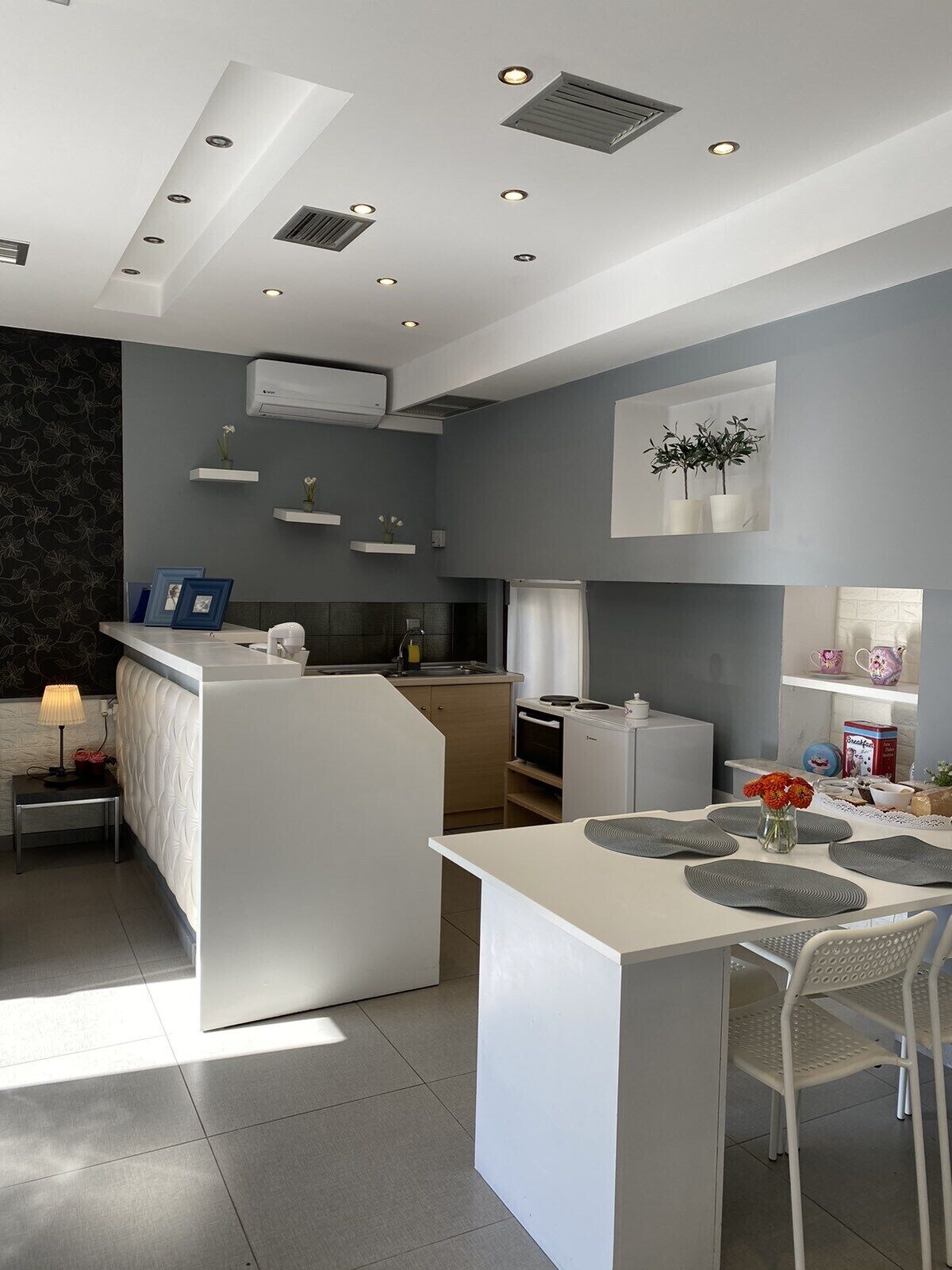 Suite Studio Panoramique, terrasse, vue mer | Coin séjour