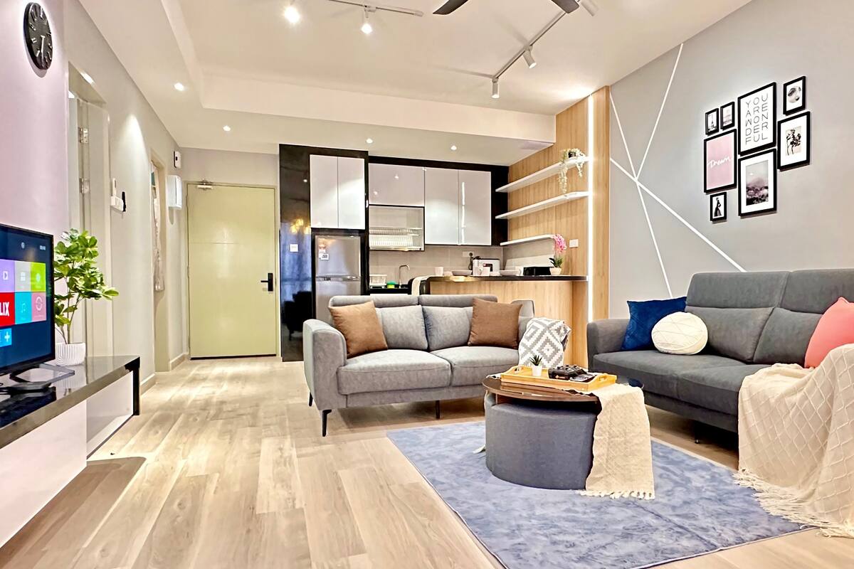經典公寓, 1 間臥室, 城市景觀, 高層 | 起居區 | 48-吋智慧型電視、數位頻道、電視遊樂器、Netflix