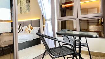 Individually decorated, individually furnished, desk, blackout curtains