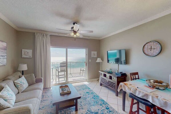 TV, offices - Beachfront Views|Indoor Pool|Tidewater|sleeps 6! (Orange Beach)