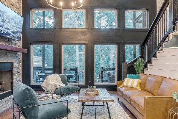 Smart TV, fireplace, video games