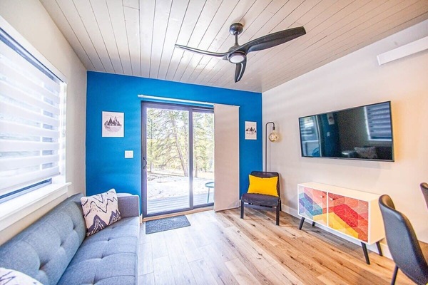 In through the sliding glass doors