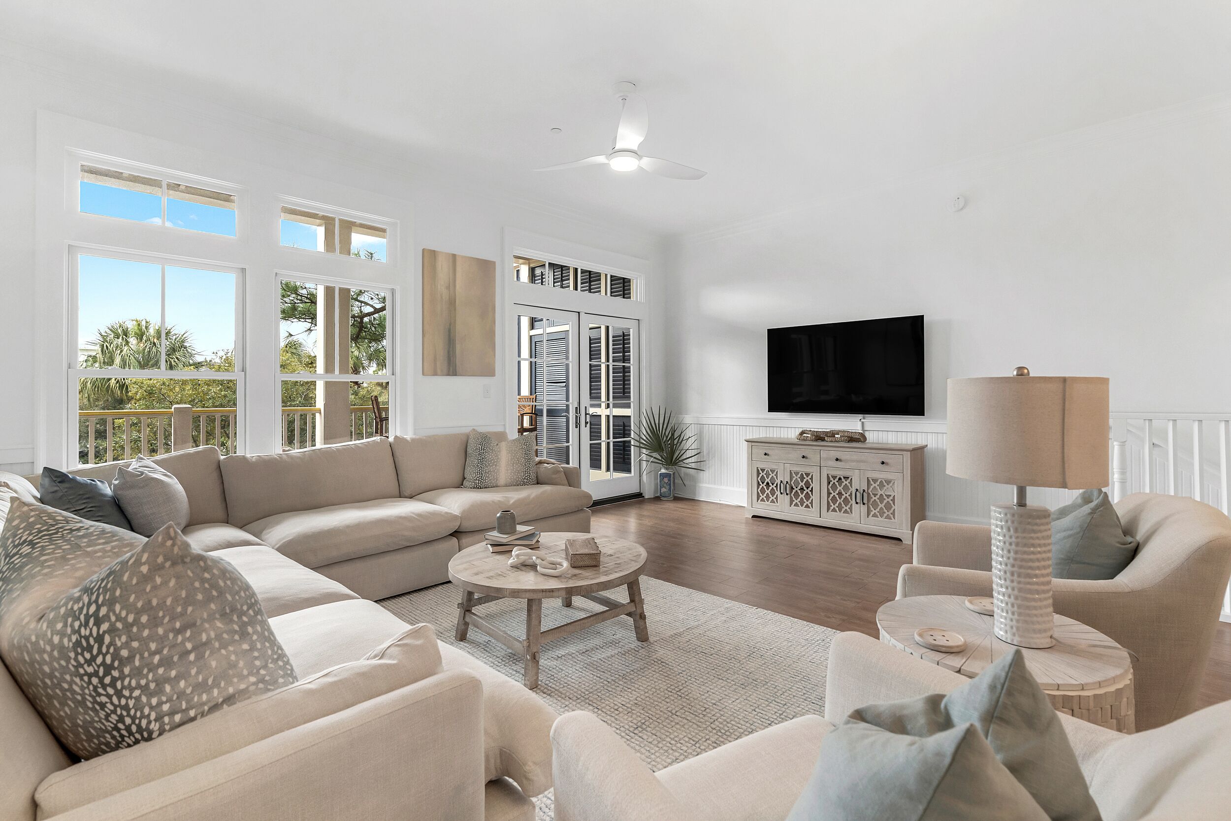 Newly Professionally Decorated 2 BR Watercolor Condo/ Across from Beachclub!