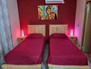 Twin Room | Free WiFi, bed sheets - Doux Réveil (Cap Malheureux)