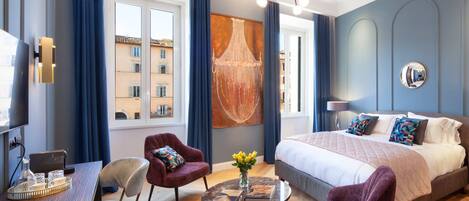 Junior Suite 3 | 1 室のベッドルーム、イタリアのフレッテ製シーツ、高級寝具、羽毛の掛け布団