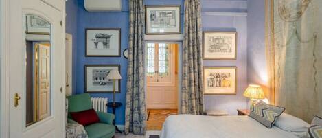 1 bedroom, desk, iron/ironing board, travel cot