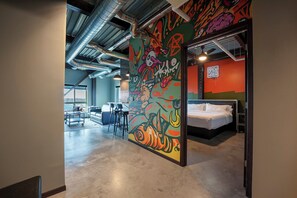 Standard Room, 1 Bedroom, Roll-in Shower | Memory foam beds, in-room safe, blackout drapes, iron/ironing board - Brewhalla Hotel (Fargo)