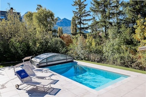 Pool - Chalet "Laltizoard" with Mountain View, Shared Heated Pool and Wi-Fi (Briançon)
