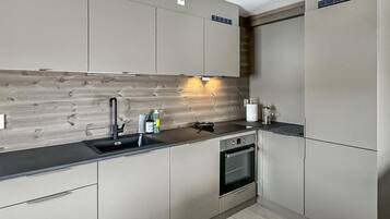 Fridge, oven, stovetop, dishwasher