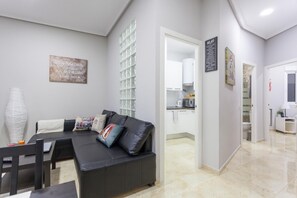 Apartment, Multiple Beds, Balcony, City View | Living area | TV - Beautiful Apt. Historic District - Sol (Madrid)