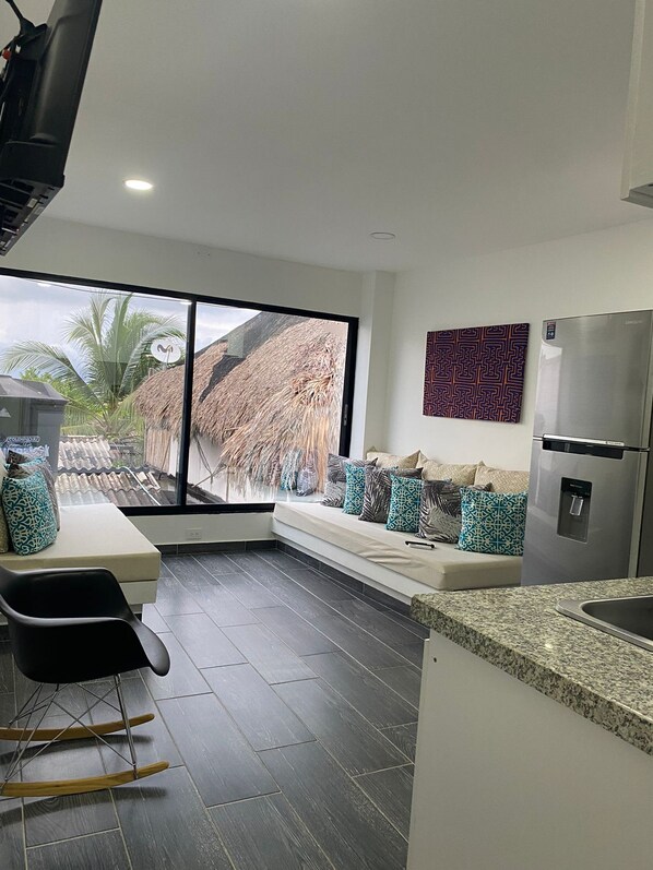Exclusive Apartment | Living area | TV - Boquilla del mar (Cartagena)