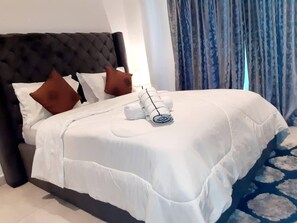 2 slaapkamers, een strijkplank/strijkijzer, wifi, beddengoed