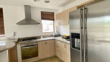 Fridge, oven, stovetop