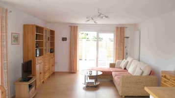 TV, DVD player, stereo